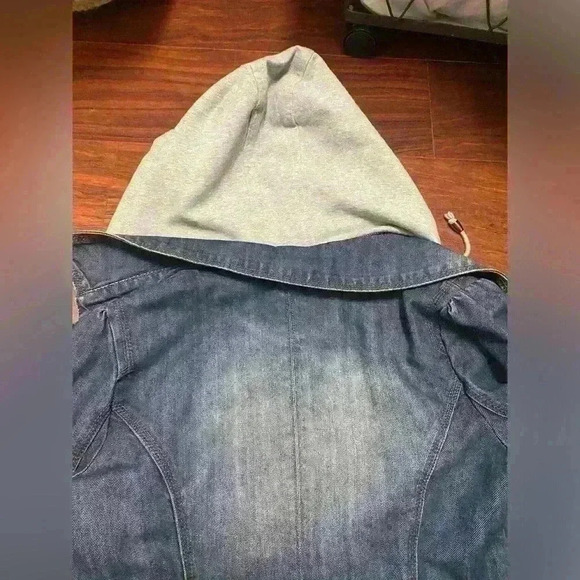 Sugarfly Hooded Denim Jacket Size XS - Picture 7 of 8